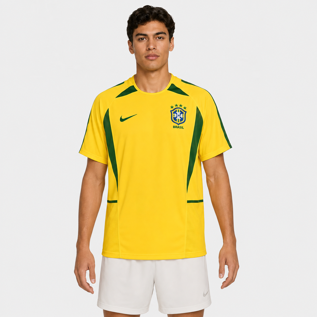 Camisa Seleção Brasileira Retrô 2002/03 Amarela Mantello