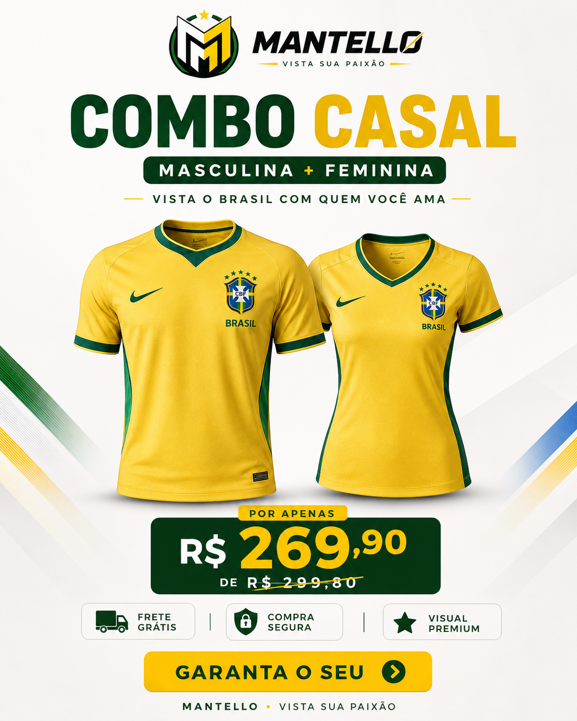 Combo Casal Mantello - Masculina + Feminina