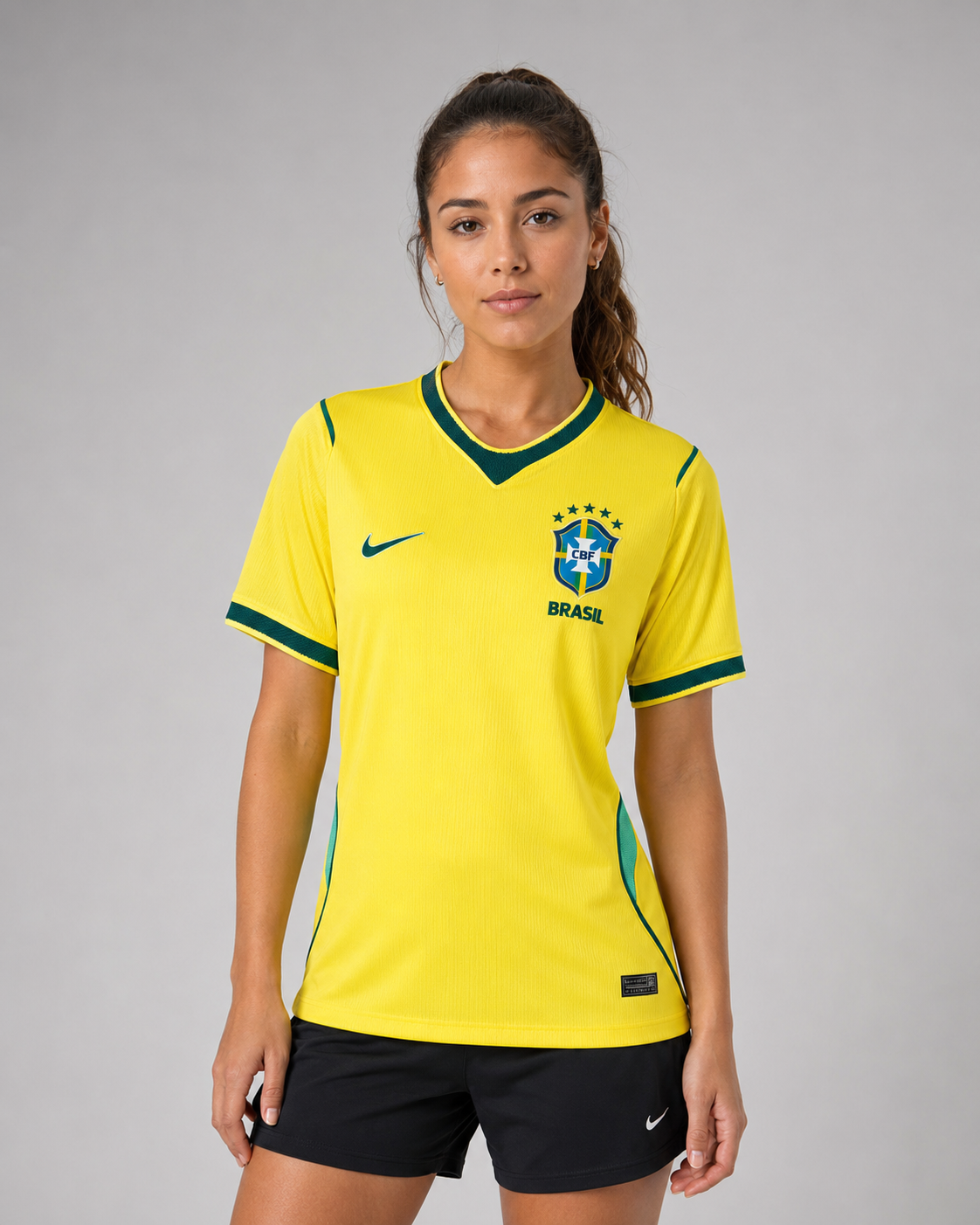 Camisa Brasil Amarela Feminina Mantello