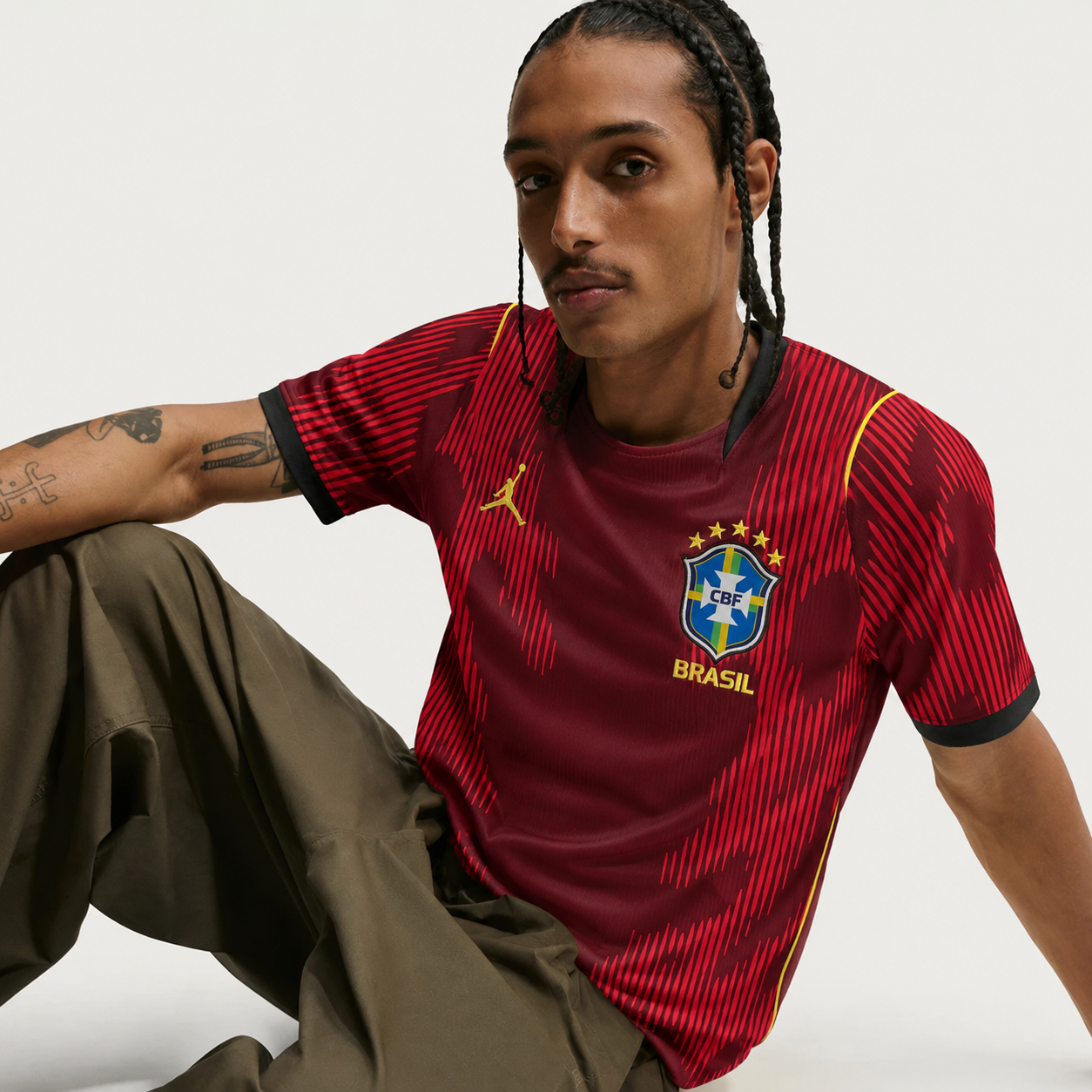 Camisa Brasil Vermelha Masculina Mantello