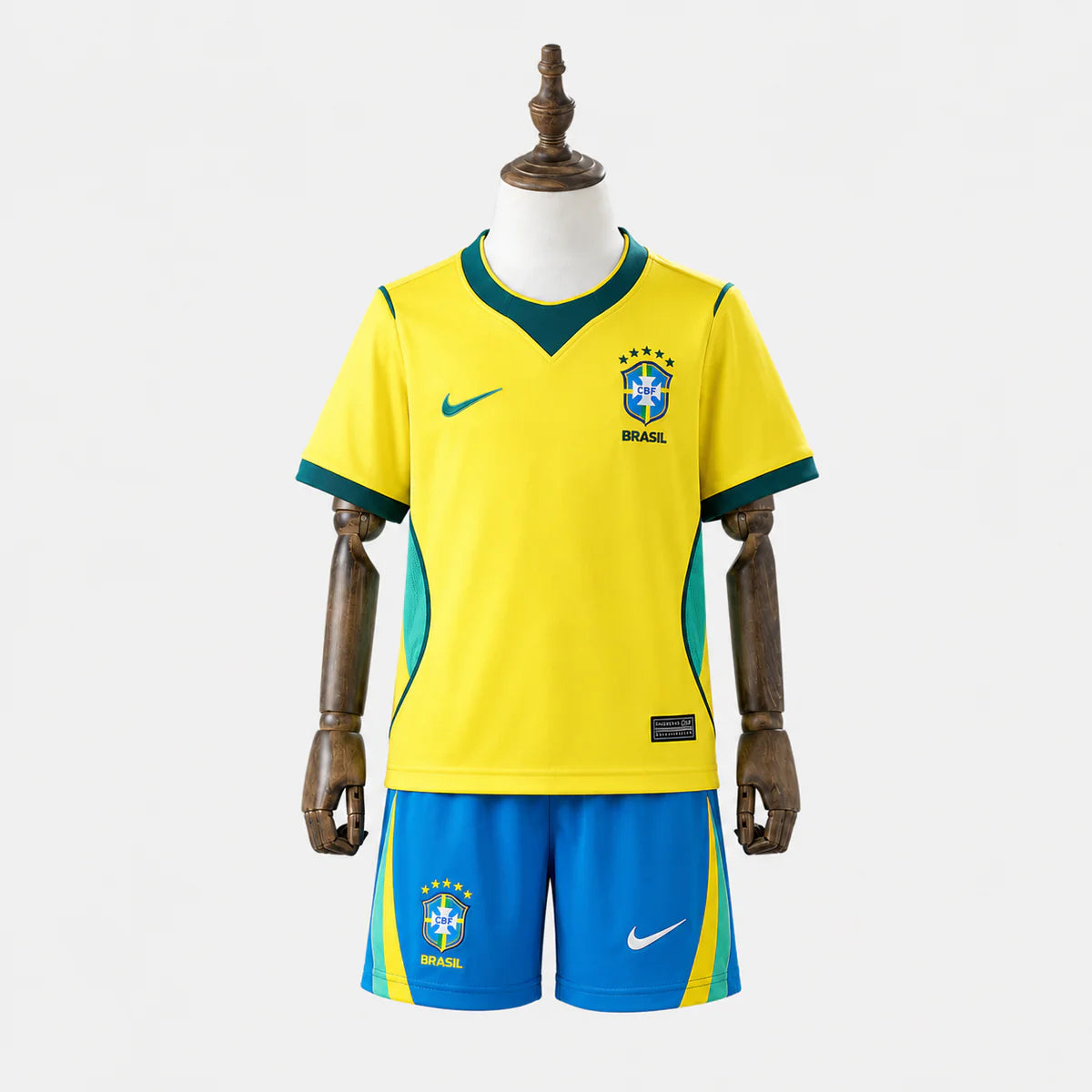 Kit Infantil Brasil Amarelo Mantello - Camisa + Short
