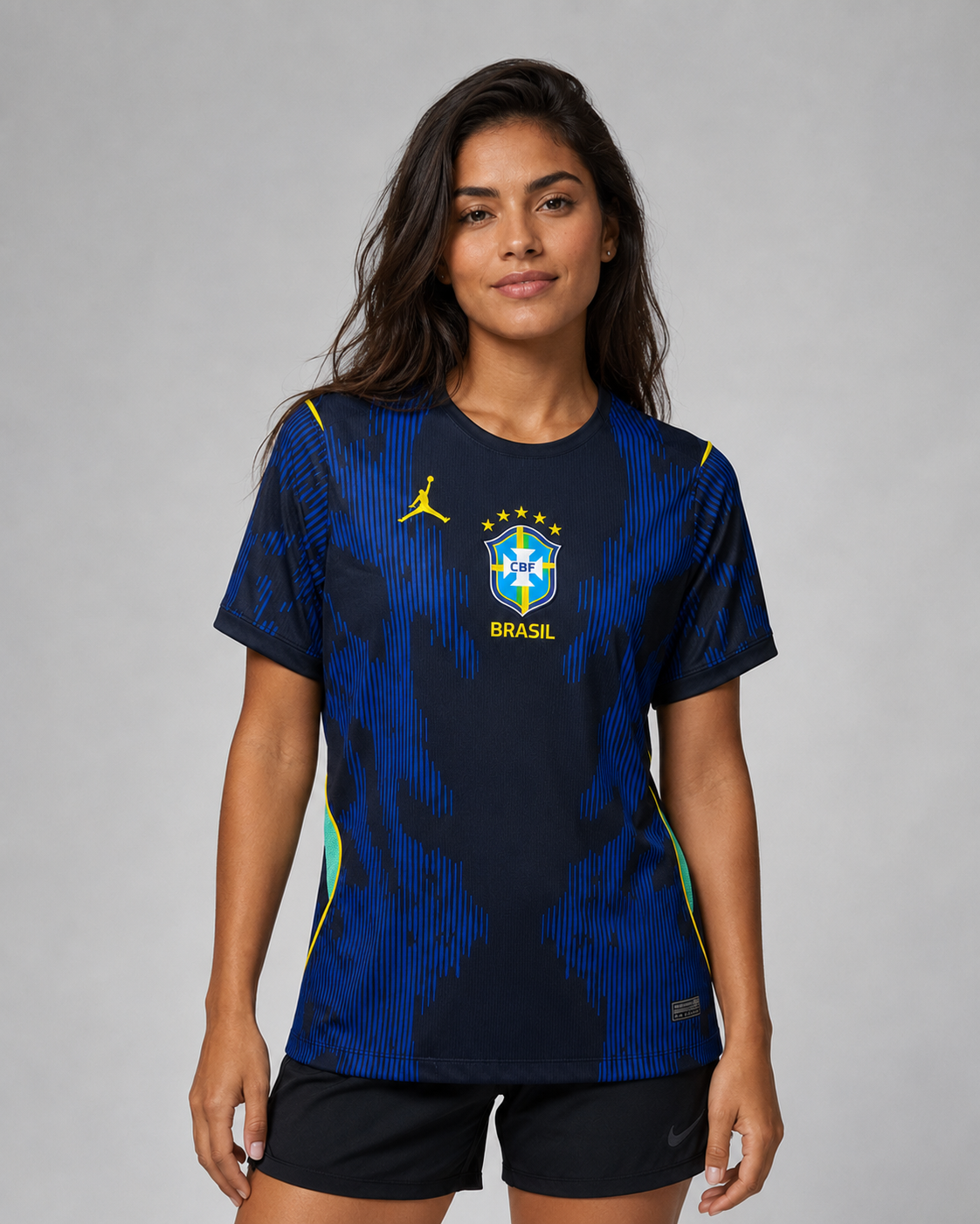 Camisa Brasil Azul Feminina Mantello