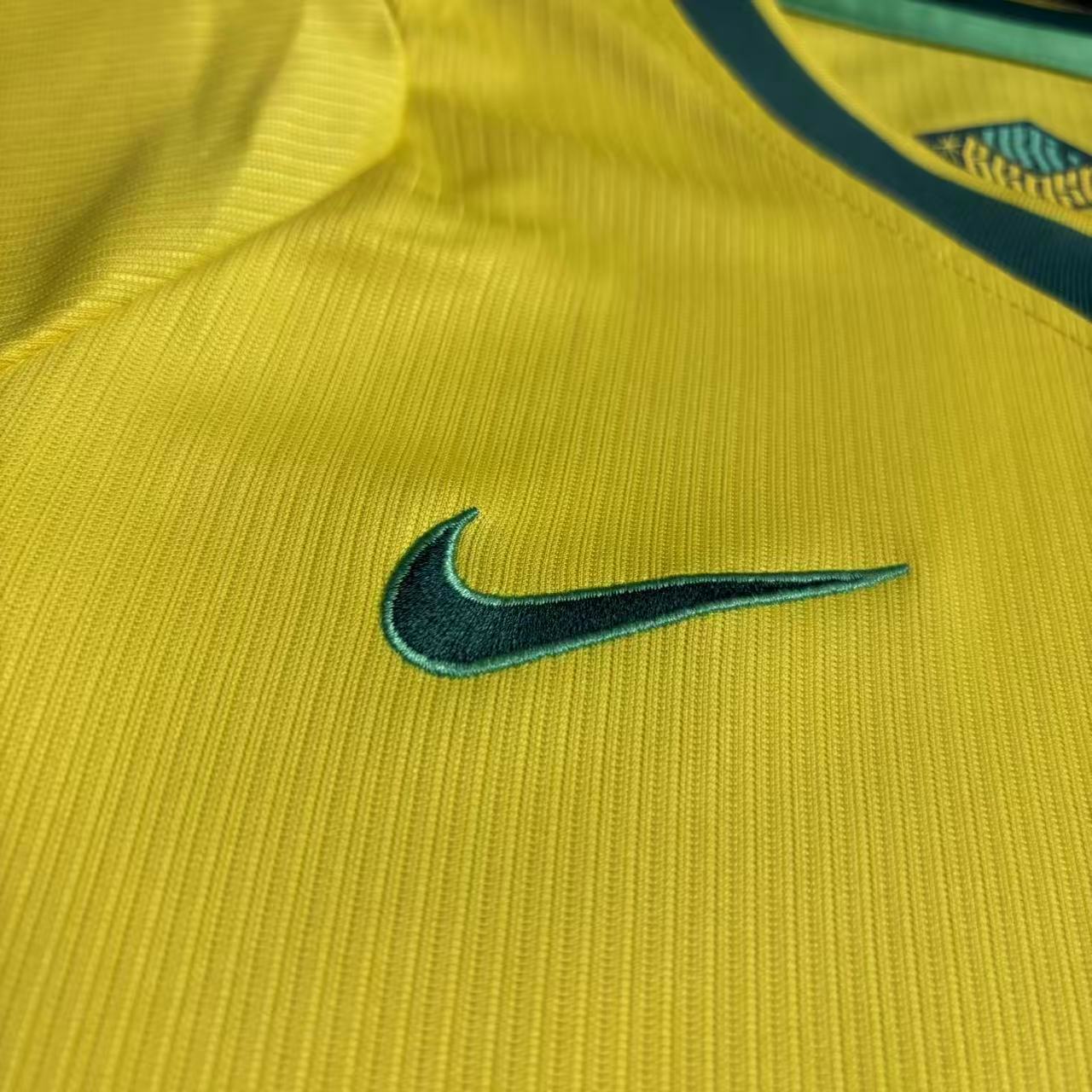 Kit Infantil Brasil Amarelo Mantello - Camisa + Short
